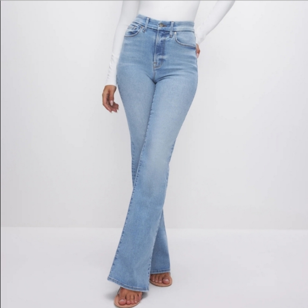 Good American Light Blue Boot Cut Jeans